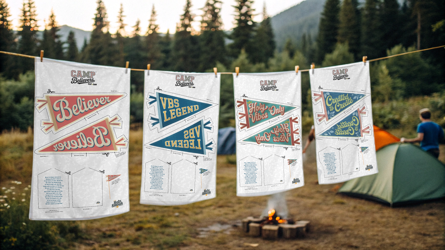 Camp Believers | Cut & Sew Fabric Panels